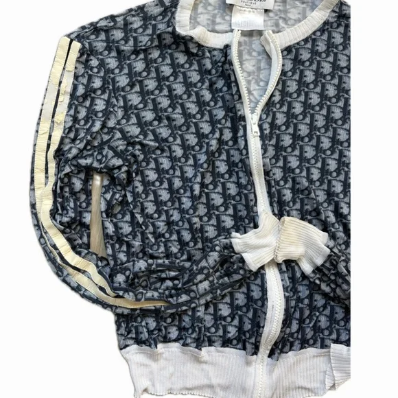 Vintage Dior monkgram cardigan and pouch set - Picture 5 of 10